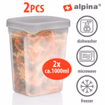 ALPINA Tároló doboz 2db 1000ml műanyag  thumbnail 2