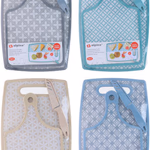 ALPINA Vágódeszka 2db kétoldalas (37x23, 30x19cm) + kés 4 féle 