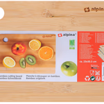 ALPINA bambusz vágódeszka 23x30x0,7cm 4 féle 