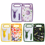 ALPINA Hámozó szett 3 részes (26x16cm-es vágódeszka, kerámia kés + hámozó) 3 féle  thumbnail 2