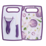 ALPINA Hámozó szett 3 részes (26x16cm-es vágódeszka, kerámia kés + hámozó) 3 féle  thumbnail 6