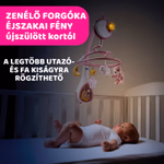 Next 2 Dreams zenélő forgóka - éjszakai fény, pink thumbnail 4