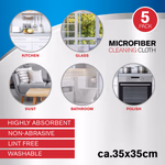 DIRT DEVIL Mikroszálas törlőkendő 5db 35x35cm 160gr thumbnail 2