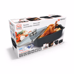 ALPINA pecsenyesütő 5,5L 39,5x22,5x11cm acél sütő test, üveg fedő 1871gr thumbnail 1