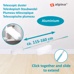 ALPINA Portörlő 117-159cm, teleszkópos nyél thumbnail 1