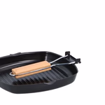 ALPINA grillserpenyő 24cm, behajtható fanyeles 2 réteg non-stick thumbnail 2