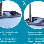 ALPINA Felmosó mop 6L vödörrel, 360 fokban forgatható felmosófejjel, mikroszálastörlőkendővel thumbnail 5