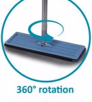 ALPINA Felmosó mop 6L vödörrel, 360 fokban forgatható felmosófejjel, mikroszálastörlőkendővel thumbnail 6