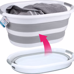 ALPINA Összenyomható szennyes kosár fogantyúval 62x45x28cm 1330gr, műanyag,  thumbnail 5