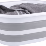 ALPINA Összenyomható szennyes kosár fogantyúval 62x45x28cm 1330gr, műanyag,  thumbnail 3