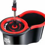 DIRT DEVIL felmosókészlet – 360 fokban forgó felmosó – kihúzható rúd – rozsdamentes acél nyél – vödör facsaró kosárral – 16 l thumbnail 5