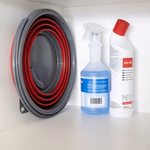 DIRT DEVIL Összenyomható vödör fogantyúval, 10L 32x24,5/5,5cm, bordó thumbnail 4