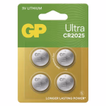 GP Ultra Lítium gombelem CR2025 4db/bliszter thumbnail 1