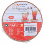 ALPINA Alátét parafa 6db Ø10x0,3/10x10x0,3cm 2 féle 
 thumbnail 2