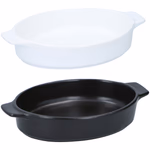 ALPINA kerámia sütőtál 27x17x5cm fehér/fekete ovális  thumbnail 2