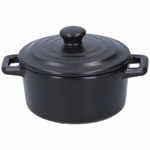 ALPINA kerámia sütőtál fedővel 180ml 12x9x5cm fehér/fekete  thumbnail 3