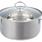 ALPINA rozsdamentes acél fazék fedővel, ezüst színű, 3,4l 20x11cm, indukciós, és minden hőforráshoz használható thumbnail 1