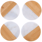 ALPINA Alátét 4 darabos bambusz/márvány 10x10x1cm, 2 féle  thumbnail 2