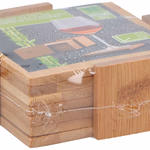 Poháralátét bambusz 6 darabos szett, 11cm, tartóban thumbnail 1