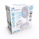 LIFETIME AIR - Ventilátor mini USB fehér 13,5x13,5x29,5cm 5V 1A 2W thumbnail 1