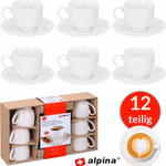 ALPINA 2x6 részes 75ml-es espresso csésze készlet, fehér thumbnail 5