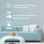 ALPINA Riasztó 5V 90dB 6,8x6,8x3cm riasztó/csengő Wi-Fi beltéri SMART  thumbnail 3