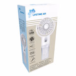 LIFETIME AIR Ventilátor kézi, páraszóró 7x4x17cm 110g ABS CB 500mah USB
