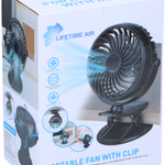LIFETIME AIR - Ventilátor csiptethető 1200mAh Air 18x16x10cm 292gr PS CB újratölthető elemmel 