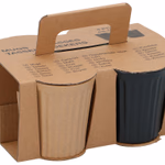 Kőagyag bögre 4db, 150ml, 4 féle thumbnail 1