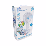 LIFETIME AIR - Ventilátor vízpermetes 1200 mAh Air 10,4x4,1x22cm 23ml 195gr PP CB USB kábelt tartalmaz  thumbnail 1