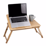 Asztalka ölbe vehető, laptop/tablettartó, dönthető, bambusz 53.5x34x21.5-27.5cm thumbnail 4