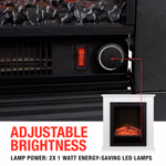 Kandalló (elektromos) és párkány 70x22x71cm 1800W 2 LED-es LUGANO - CLASSIC FIRE thumbnail 3