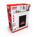 Kandalló (elektromos) és párkány 70x22x71cm 1800W 2 LED-es LUGANO - CLASSIC FIRE thumbnail 5