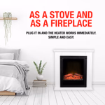 Kandalló (elektromos) és párkány 70x22x71cm 1800W 2 LED-es LUGANO - CLASSIC FIRE thumbnail 4