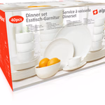 ALPINA 8 személyes, 40 részes étkészlet, fehér kerámia thumbnail 3