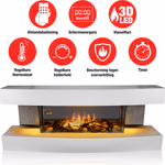 Kandalló (elektromos) fali Montreal 230V 2000 - CLASSIC FIRE thumbnail 2