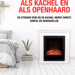 Kandalló (elektromos) + keret Lugano LED 1800W MDF termosztát 2LED 70x22x71cm CB E-COM - CLASSIC FIRE thumbnail 5