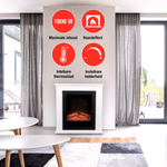 Kandalló (elektromos) + keret Lugano LED 1800W MDF termosztát 2LED 70x22x71cm CB E-COM - CLASSIC FIRE thumbnail 4