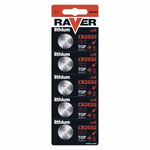 RAVER Lítium gombelem CR2032 5db/bliszter
