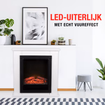 Kandalló (elektromos) + keret Lugano LED 1800W MDF termosztát 2LED 70x22x71cm CB E-COM - CLASSIC FIRE thumbnail 6