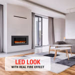 Kandalló (elektromos) fali, távirányítóval Vancouver 105,5cm 2000W 30LED 94x12x48cm E-COM - CLASSIC FIRE thumbnail 5