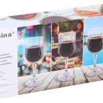 Borospohár 6 darab 200ml 17x7x6,5cm, átlátszó műanyag thumbnail 1