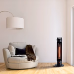 ALPINA Infravörös hősugárzó 800W biztonsági kikapcsoló fekete D20x61cm 3,4kg IP44 CB  thumbnail 2