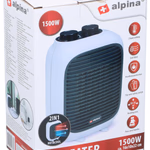 ALPINA hordozható fűtőtest 1500W 15.9x9.8x21.9cm 1000gr thumbnail 1