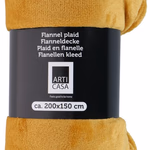 ARTICASA Takaró flanel 200x150cm mustár - 