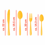 ALPINA rozsdamentes acél Evőeszköz készlet 16db-os, arany színű thumbnail 3