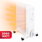 ALPINA Olajradiátor 2000W 9 tagú 120mm 3 fokozat hőfokszabályzó 23,5x40x55cm thumbnail 3