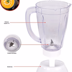 ALPINA turmixgép 1,5L 400W 2 sebesség, 4 rozsdamentes acél penge, fehér thumbnail 2