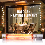 ALPINA Teraszfűtés - Elektromos - Beltéri és Kültéri - Infravörös - Távirányítóval - 2000W - IP55 thumbnail 3