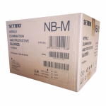 SETINO fekete Nitril púdermentes vizsgálókesztyű, 5.0 g, 100/doboz, S méret thumbnail 5